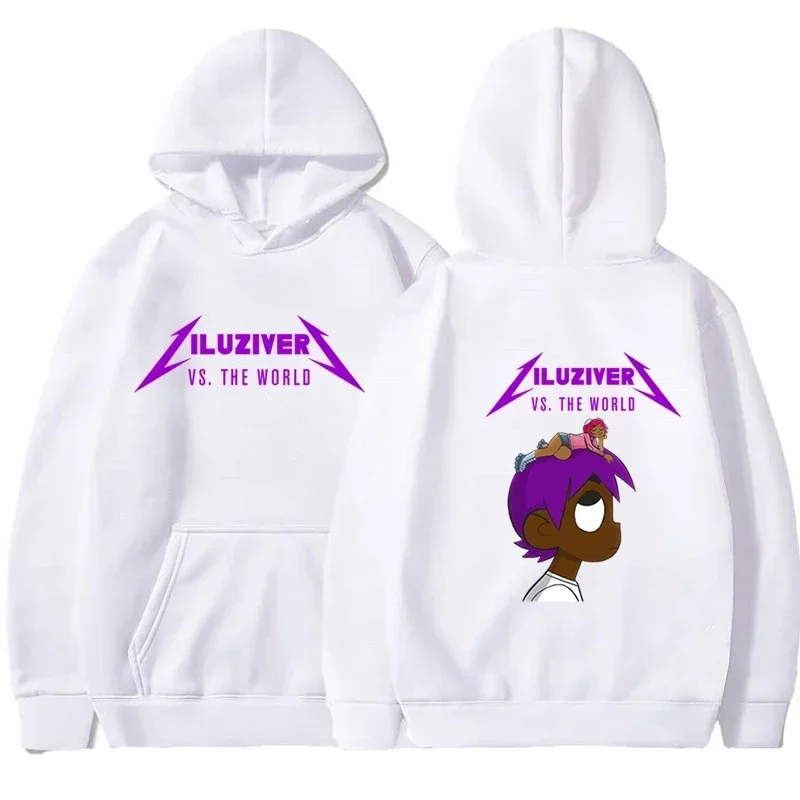 Lil Uzi Vert The World Cartoon Text Printing Music Hoodie Fashion Harajuku Hip Hop Sweatshirts Men Women Fans Gift