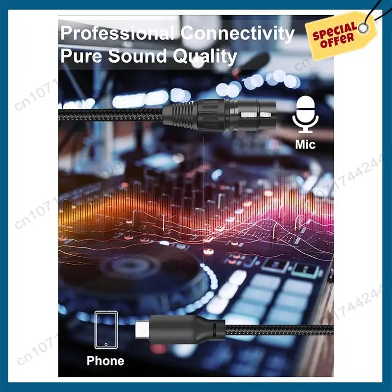 -A15I XLR To USB C USB C To XLR For Phone To Microphone XLR To USB Cable For Tablet, Laptop And Other Type C Device(6FT)