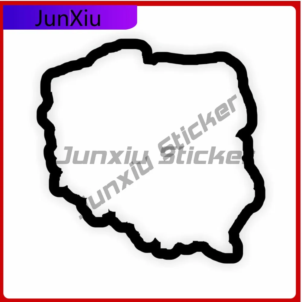 

Poland Map Flag Outline Sticker Creative Motorcycle SUV Waterproof Car Styling Vinyl Decal For Car Truck SUV Window Bumper