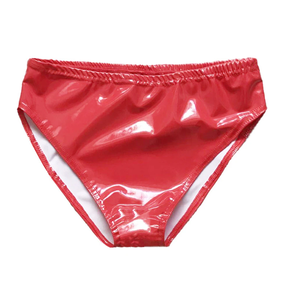 Women Sexy Briefs Shiny PVC Leather Panties Night Club Wear Glossy Waterproof Underwear Stage perform Lingerie Female Underpant