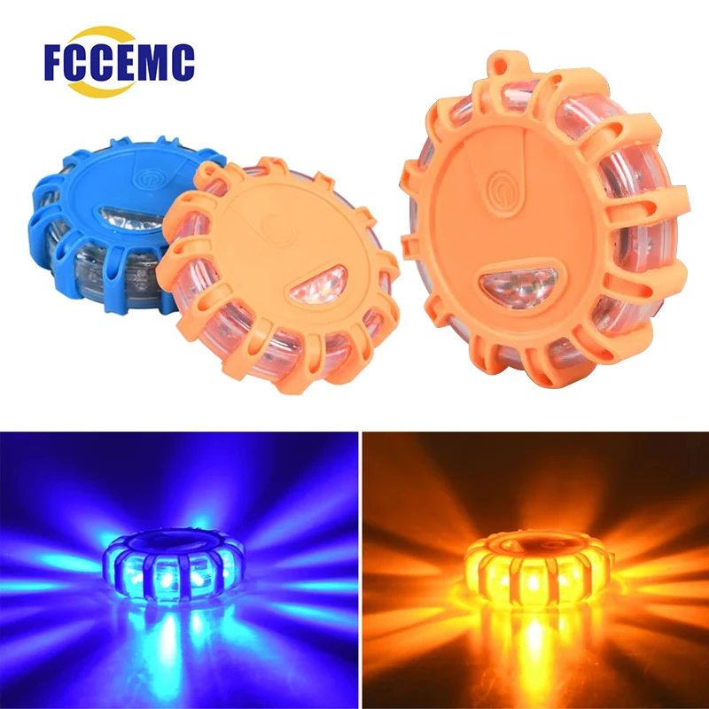 12V Car Signal Light Magnetic LED Strobe Warning Light Auto Emergency Road Rescue Safety Flashing Lights Roadside Beacon Lamp