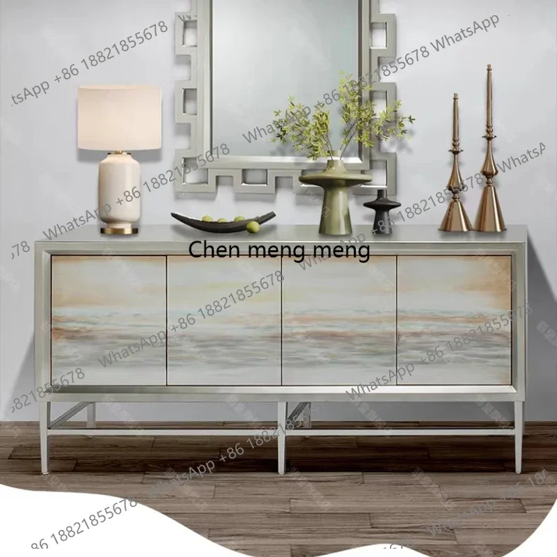 

E136American Solid Wood Sideboard Home Living Room Decoration Storage Storage Entryway