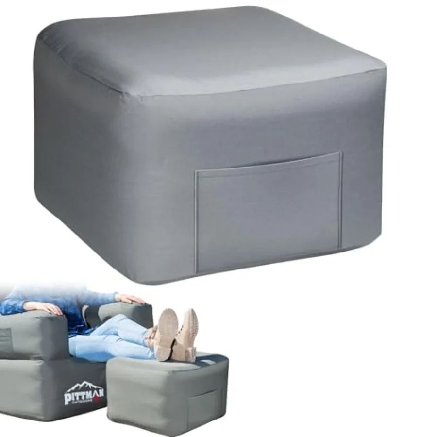

Pittman Inflatable Feet Rest for Camping - Outdoor Pouf is Waterproof for Camping and Patio - Removable Cover for Easy Cleaning