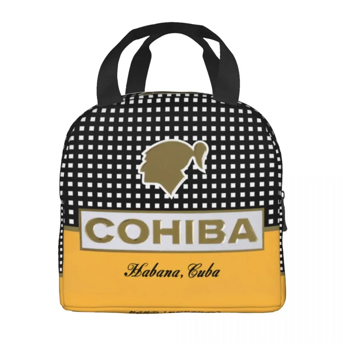 Cohiba Habana Cuba Cigar Insulated Lunch Bags for Outdoor Picnic Waterproof Cooler Thermal Lunch Box Women Children