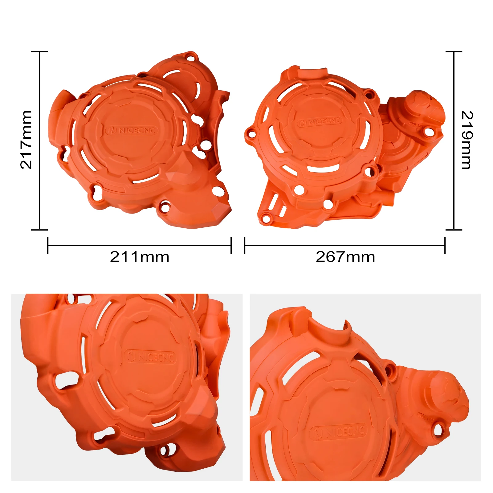 

2026 2025 2024 For KTM EXC 300 XC-W 250 Engine Clutch Cover Guard Crankcase Ignition Protector Kit For Husqvarna TE 300 TE 250