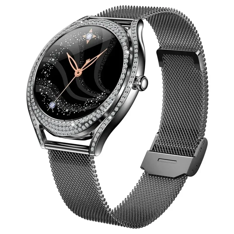 

Gaines V66 Smart Watch Women Fashion Diamonds 1.28" AMOLED HD Screen Bluetooth Call Heart Rate Monitor Lady Sports Smartwatch