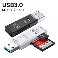 2-in-1 Micro SD Card Reader USB 3.0 TF Memory Card Reader USB 3.0 High Speed Data Transfer OTG USB 2.0 SD/TF Adapter Flash Drive
