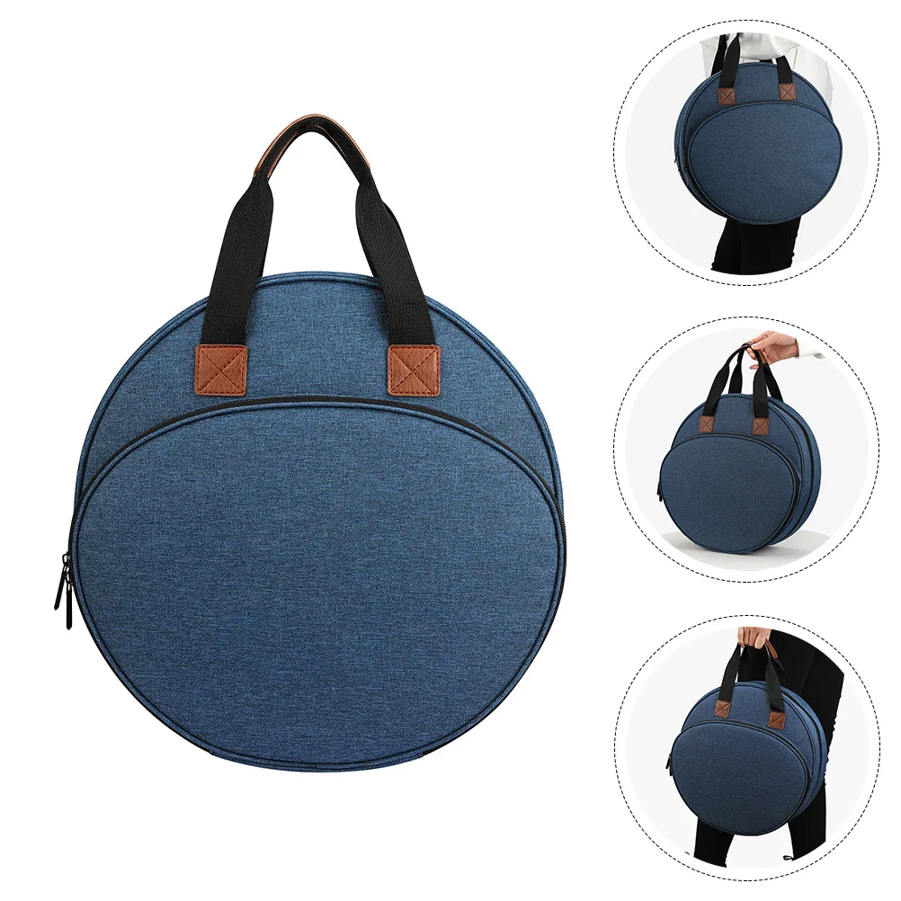 

1 pc Embroidery Tool Kit Storage Bag Large Capacity With Elastic Loops Zipper Pocket Circular Opening For Tape Scissors Pens