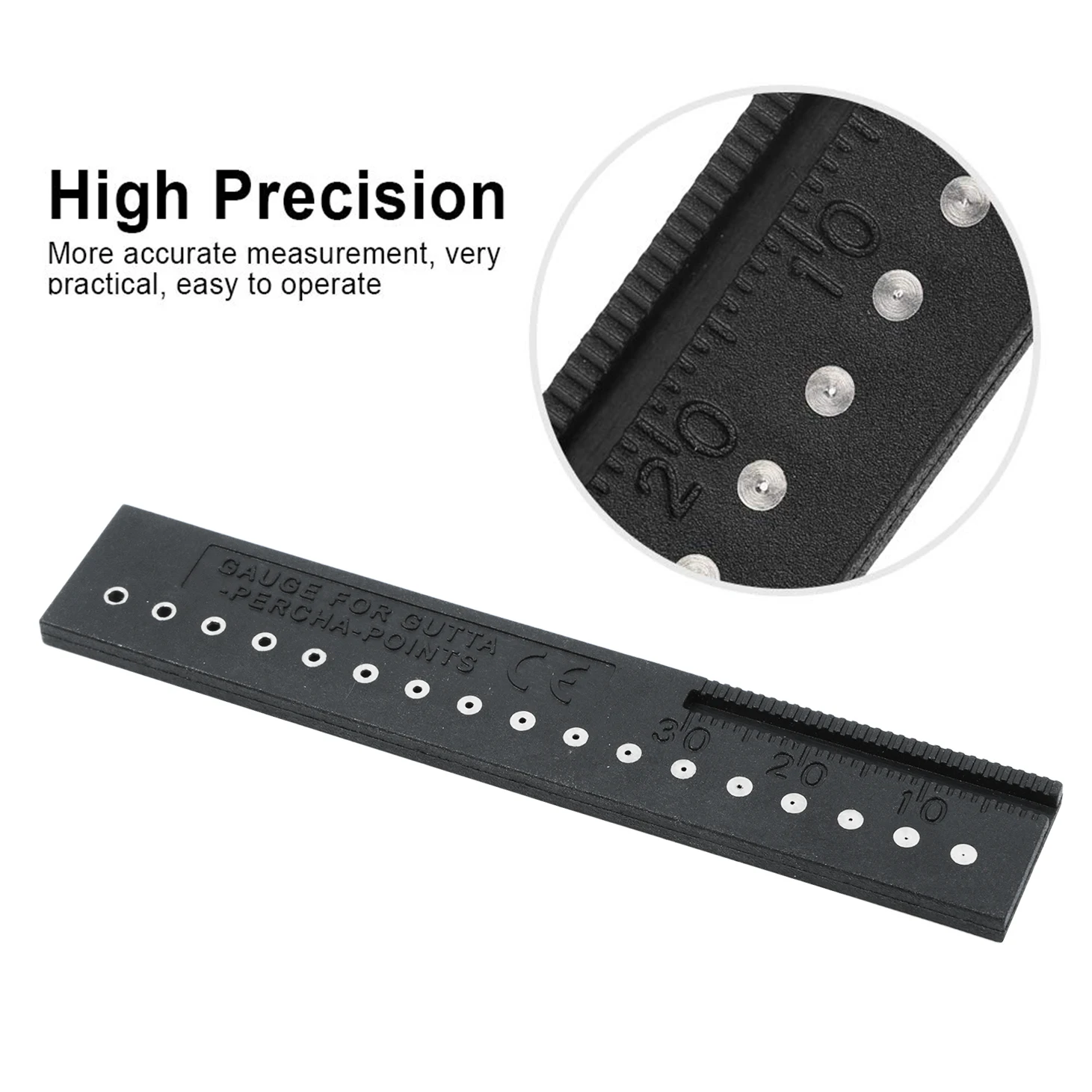 JOLANT Dental Endo Rulers with Metal Circle for Gutta Percha Measuring Ruler Span Dentist Measuring Tools