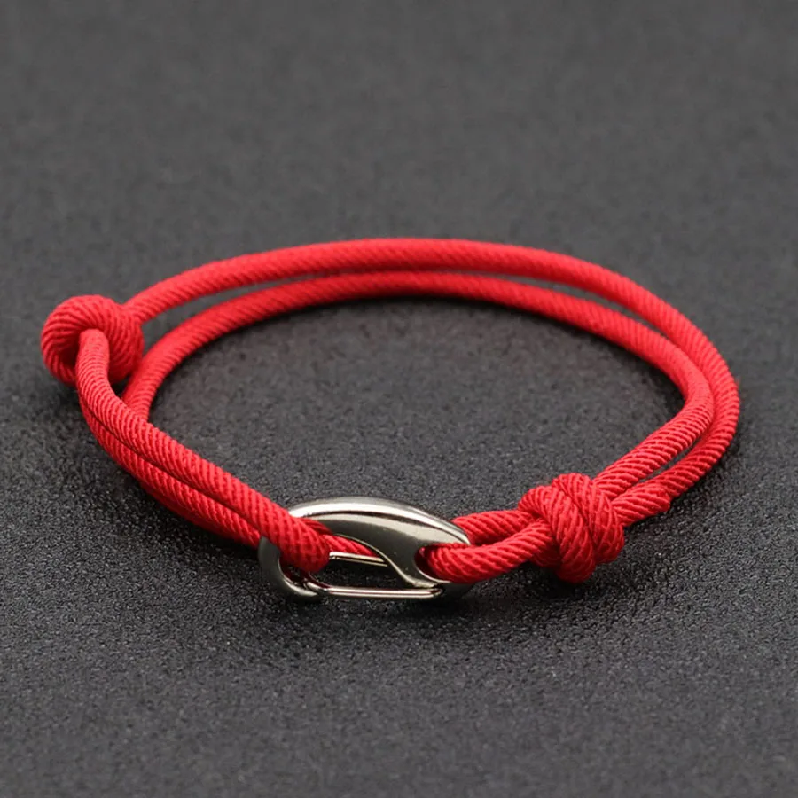 Neue Einfache Stil Doppel Layered Marine String Armband Für Männer Frauen Schiebe Einstellbare 3mm Dünne Seil Nautischen Armband Pulseria