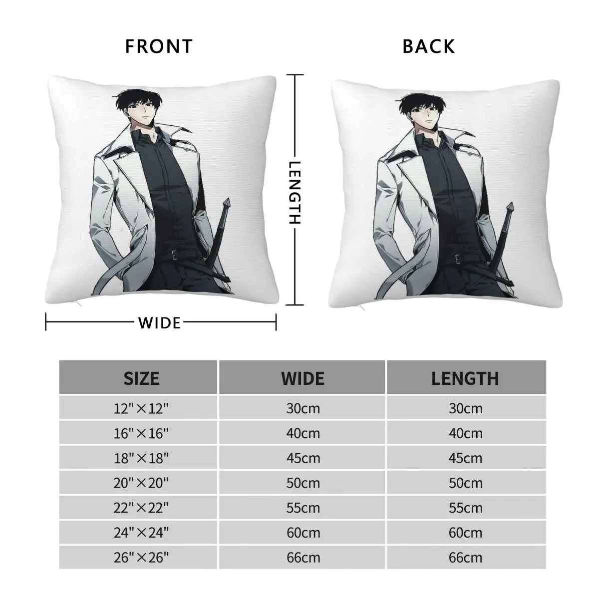 Omniscient Reader Kim Dokja Square Pillowcase Polyester Linen Velvet Pattern Zip Decor Home Cushion Cover
