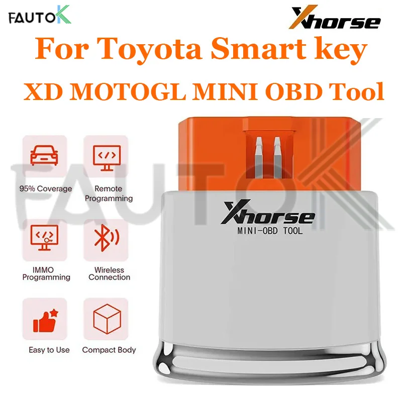 Remote Key Support Add Key and All Key Lost FT-OBD Adapter Remote Programming Xhorse VVDI XDMOT0GL MINI OBD Tool for Toyota