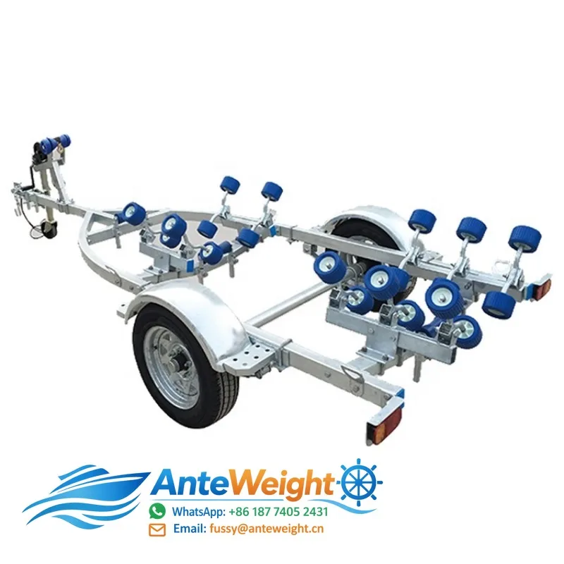 High Quality Reasonable Price  Rigid Inflatable Boat Trailer for 19ft RIB BOAT