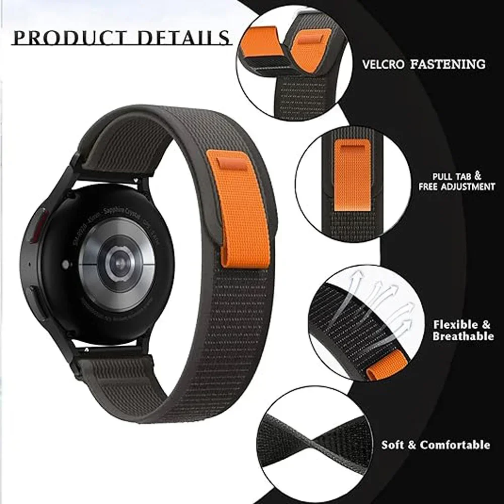 Sport Nylon Trail Loop Strap For Huami Amazfit GTR 4 3 Pro 47mm Band GTS 4 3 2 Bracelet Xiaomi MI Watch S2 S1 Pro Watchband Belt