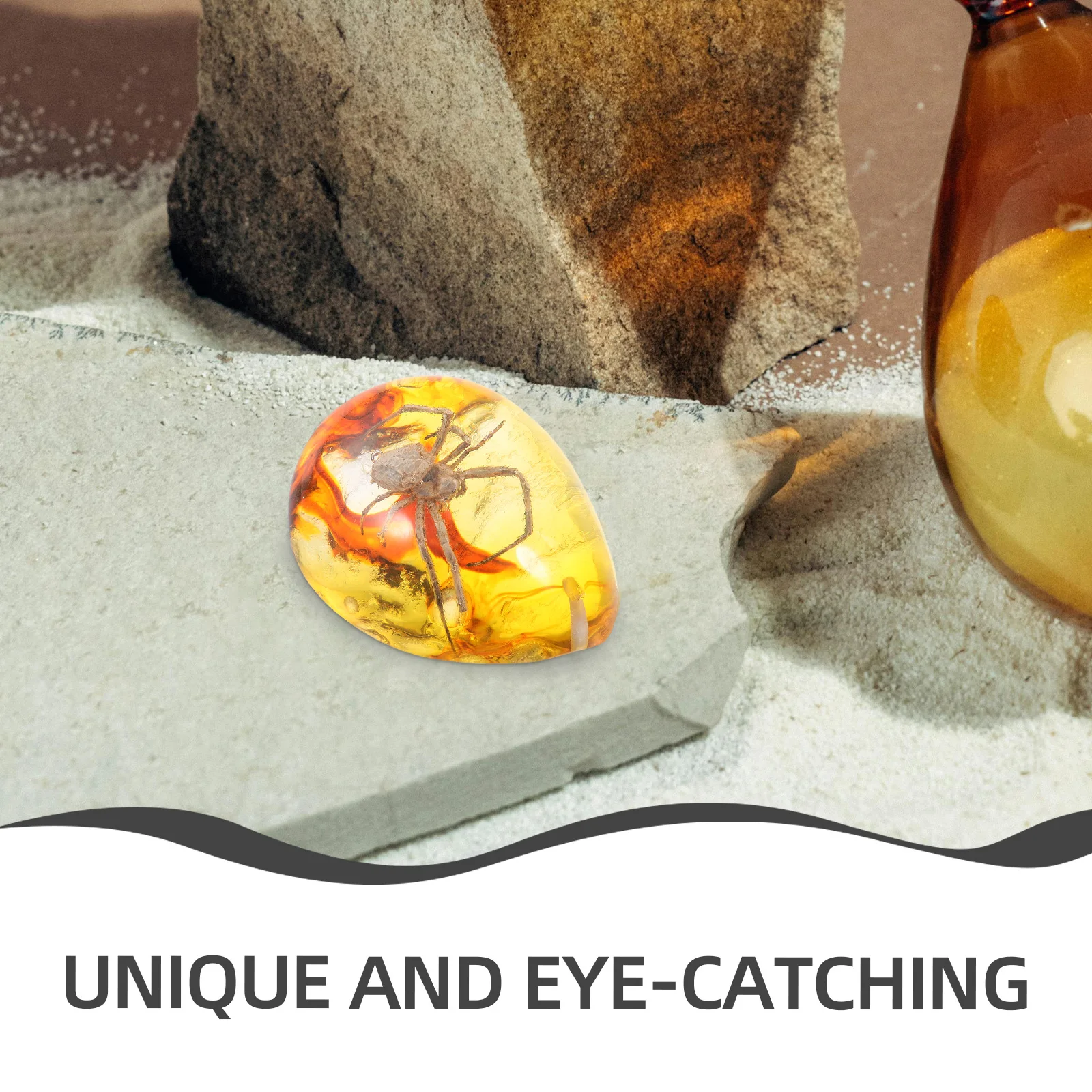 

Resin Amber Spider Specimen Durable Resin Amber Craft for DIY Jewelry Necklace Bracelet Earrings DIY Crafts Crafts