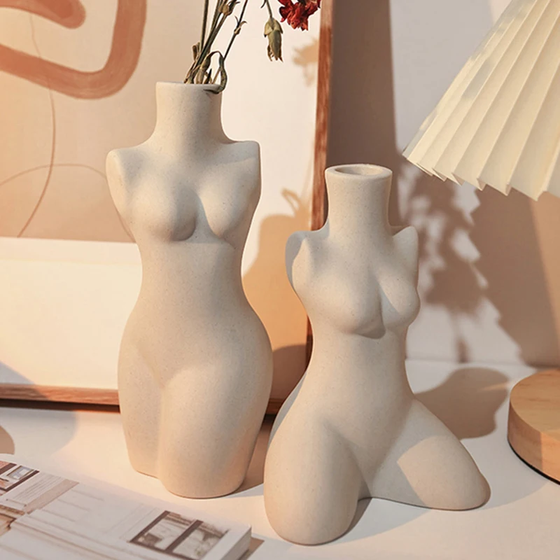 Human Body Styling Art Vase Silent Wind Ceramic