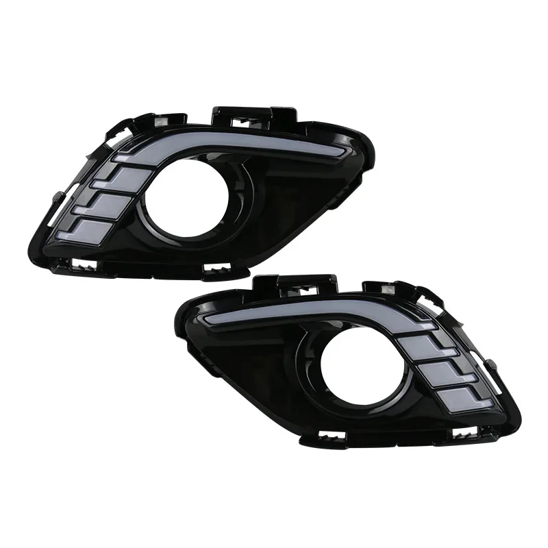 Turning Signal & Dimming style relay 12V LED car DRL daytime running lights with fog lamp hole for Mazda 6 Atenza 2013 2014 2015