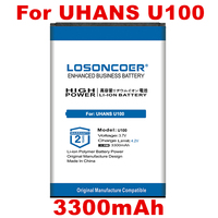 LOSONCOER 3300mAh U100 Battery For UHANS U100 Mobile Phone Battery