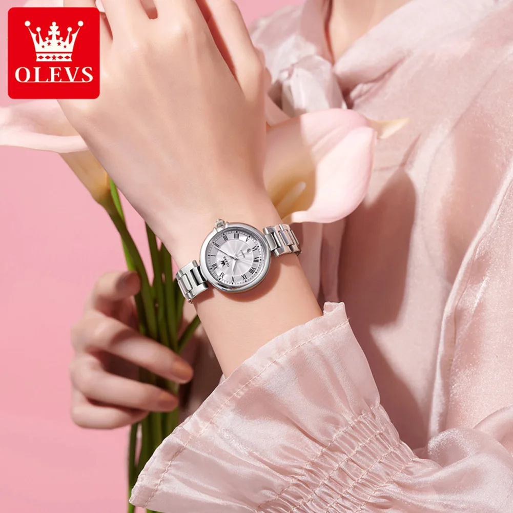 OLEVS 5608 Luxury Brand Women\'s Watch Classic Fashion Waterproof Luminous Calendar Watch Elegant Quartz Women Watch Reloj Hombre