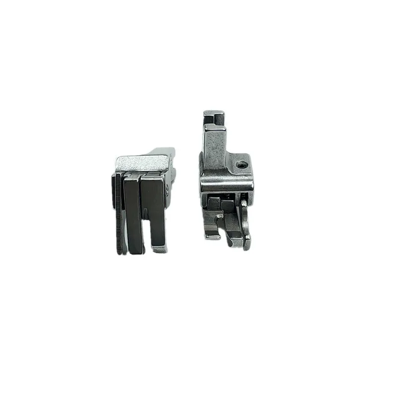 Dual Compensating Presser Foot With Strip Gauge For Make Pocket Open Wire Stop Presser Foot Industrial Sewing Machine Foot Steel