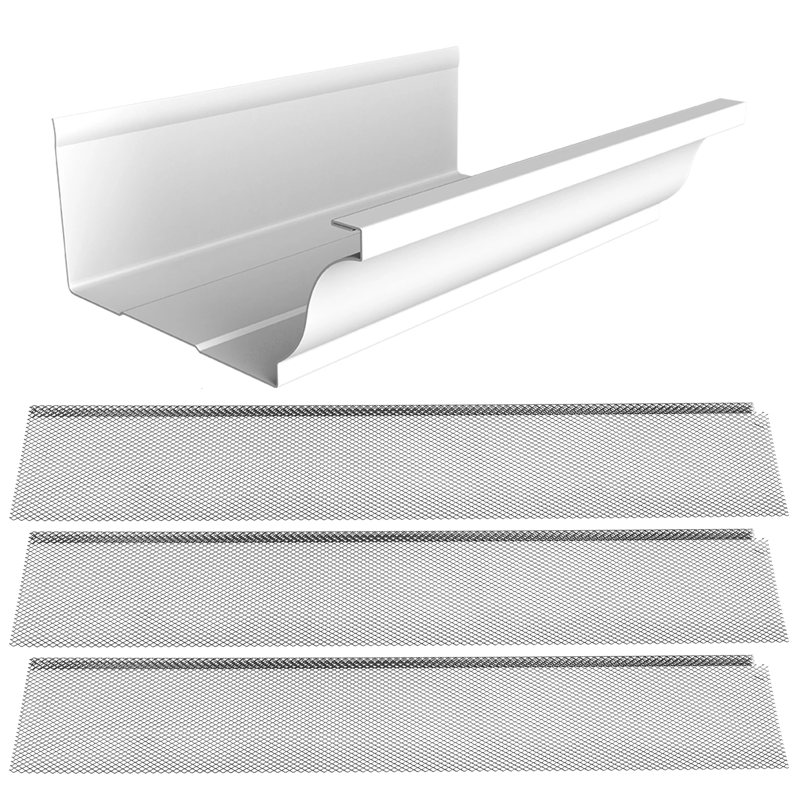 

70 шт. Защитные сетки для водосточных желобов из нержавеющей стали, микросетка, 6 дюймов x 210 футов, для защиты от листьев и осадочных вод