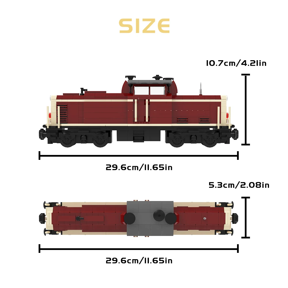 MOC City technical Electric Train V100 German Cargo Locomotive Train Track Building Block Kids DIY Toys Bricks Gifts