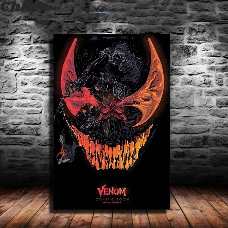 Marvel Venom Movie Poster Hero Canvas Painting Prints Modern Wall Art Mural Home Decor Picture for Living Room Decoration