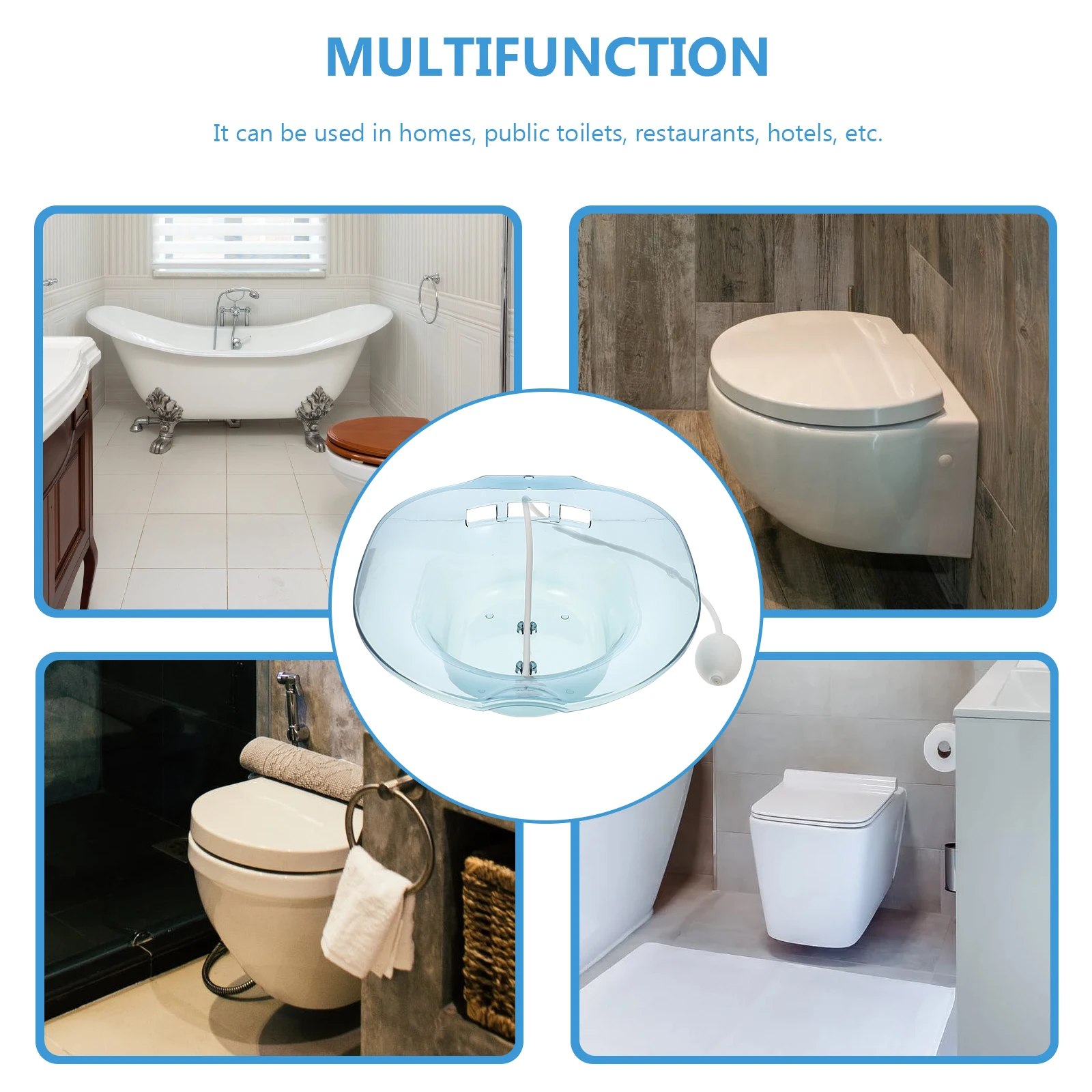 

1 set 1 Set Sitz Bath Thicker Reusable Washing For Postpartum Patients Scientific Ergonomic Design Smooth Edges Environmentally