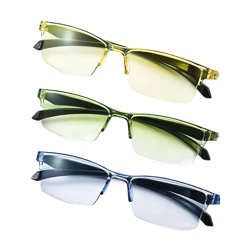 

Autofocus Power Half-Rim Near Far Computer Eyewear Anti Blue Ray Presbyopia Eyeglasses Smart Automatic Zoom Reading Glasses