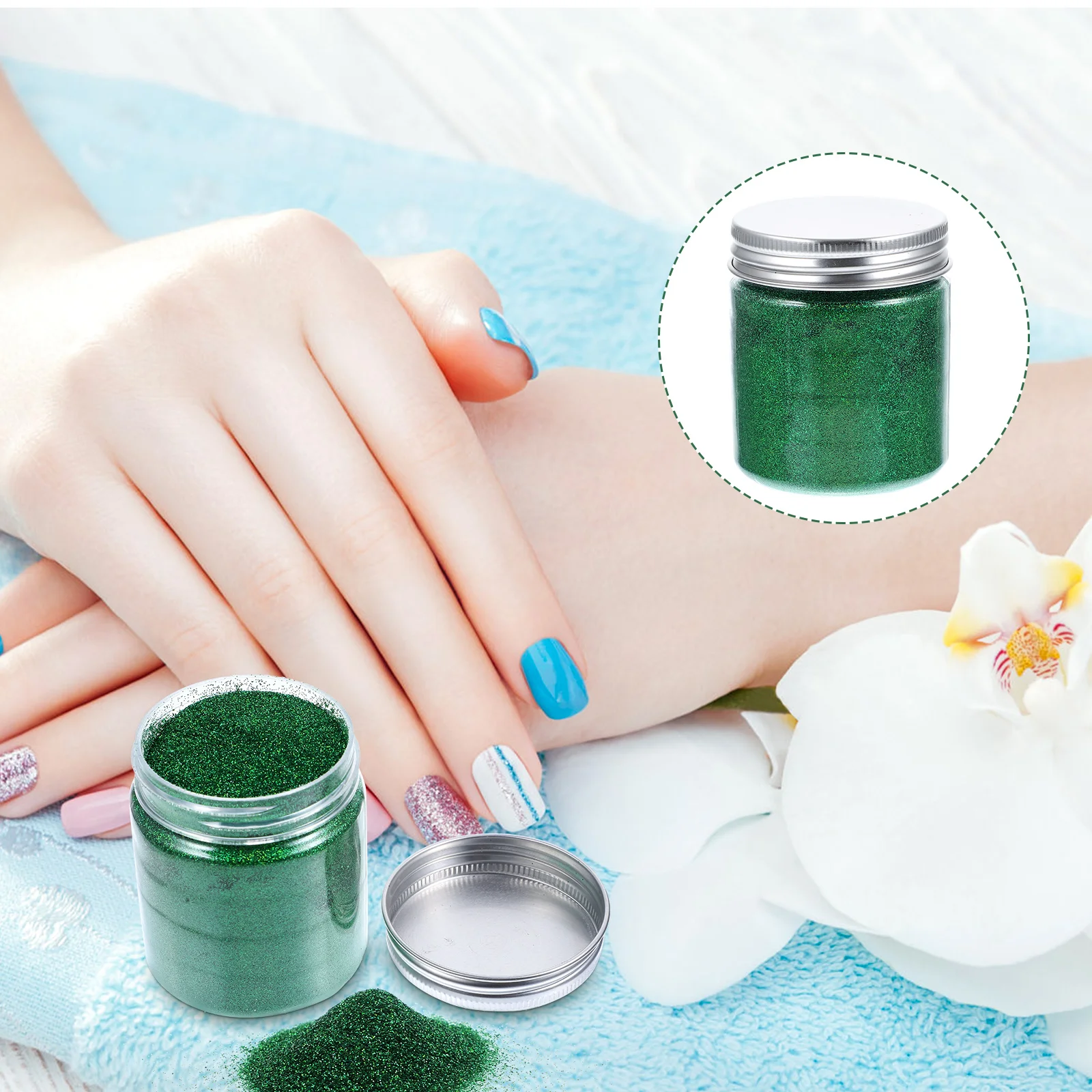 

Fine Glitter Powder Nail Art Body Makeup Resin Crafts For Diy Decorative Earrings Paintings Phone Cases