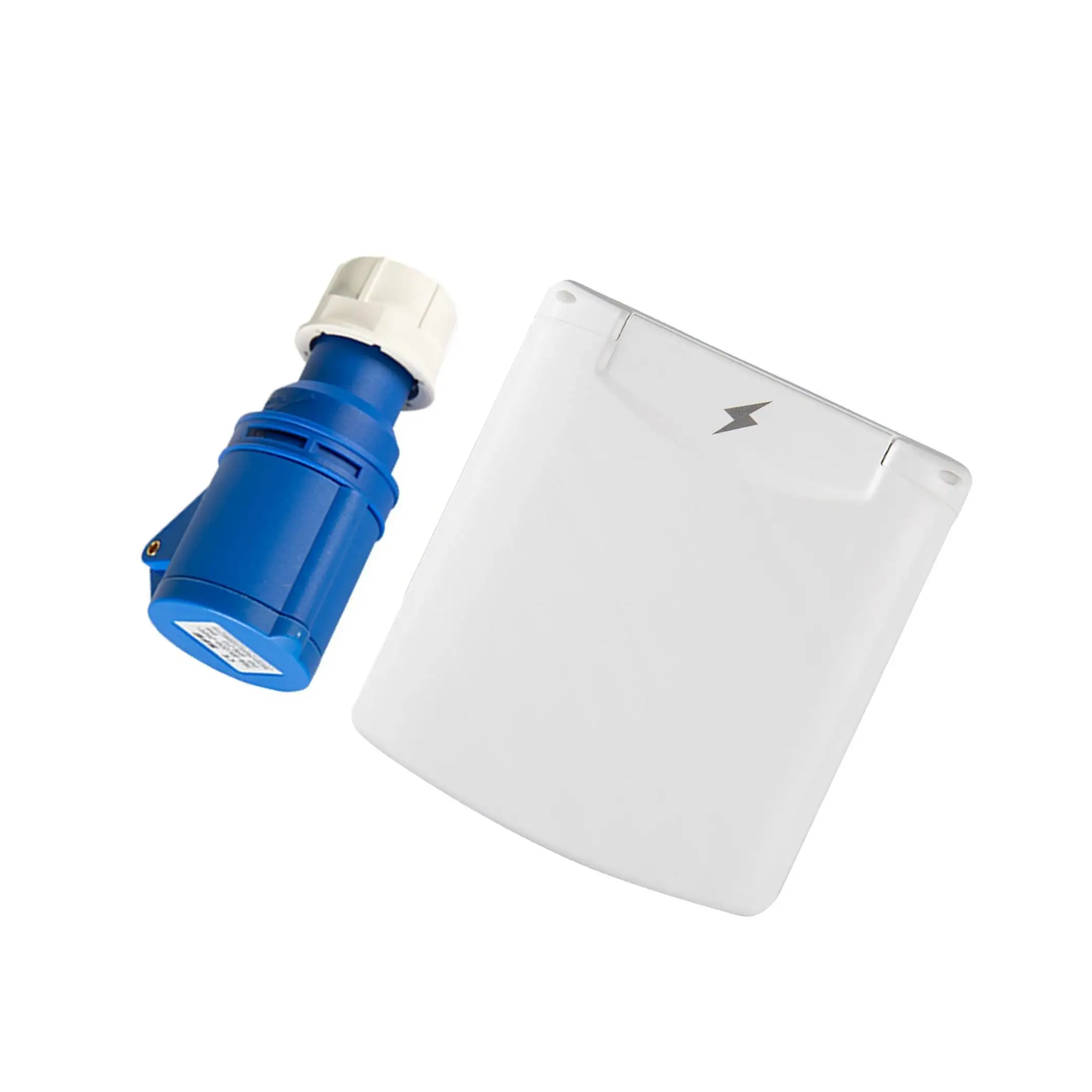 IP44 RV Exterior Power Plug and Socket with Cover for Outdoor Camper Travel