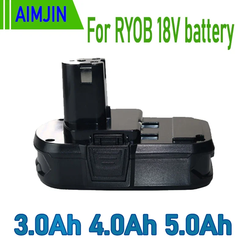 3.0Ah 4.0Ah 5.0Ah untuk RYOBI P108 18 V baterai 18 Volt Lithium-Ion Power Tools P104 P107 RB18L50 RB18L20 P108