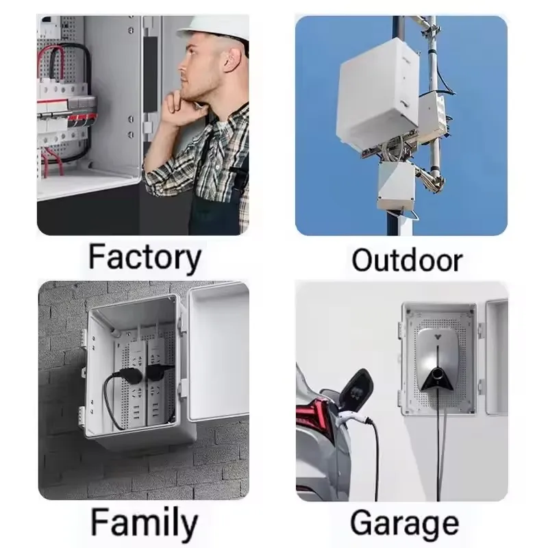 IP66 صندوق توصيل مقاوم للماء الضميمة ABS البلاستيك مع مشبك المفصلي صندوق توزيع الطاقة الإلكترونية للمشروع الكهربائي #6