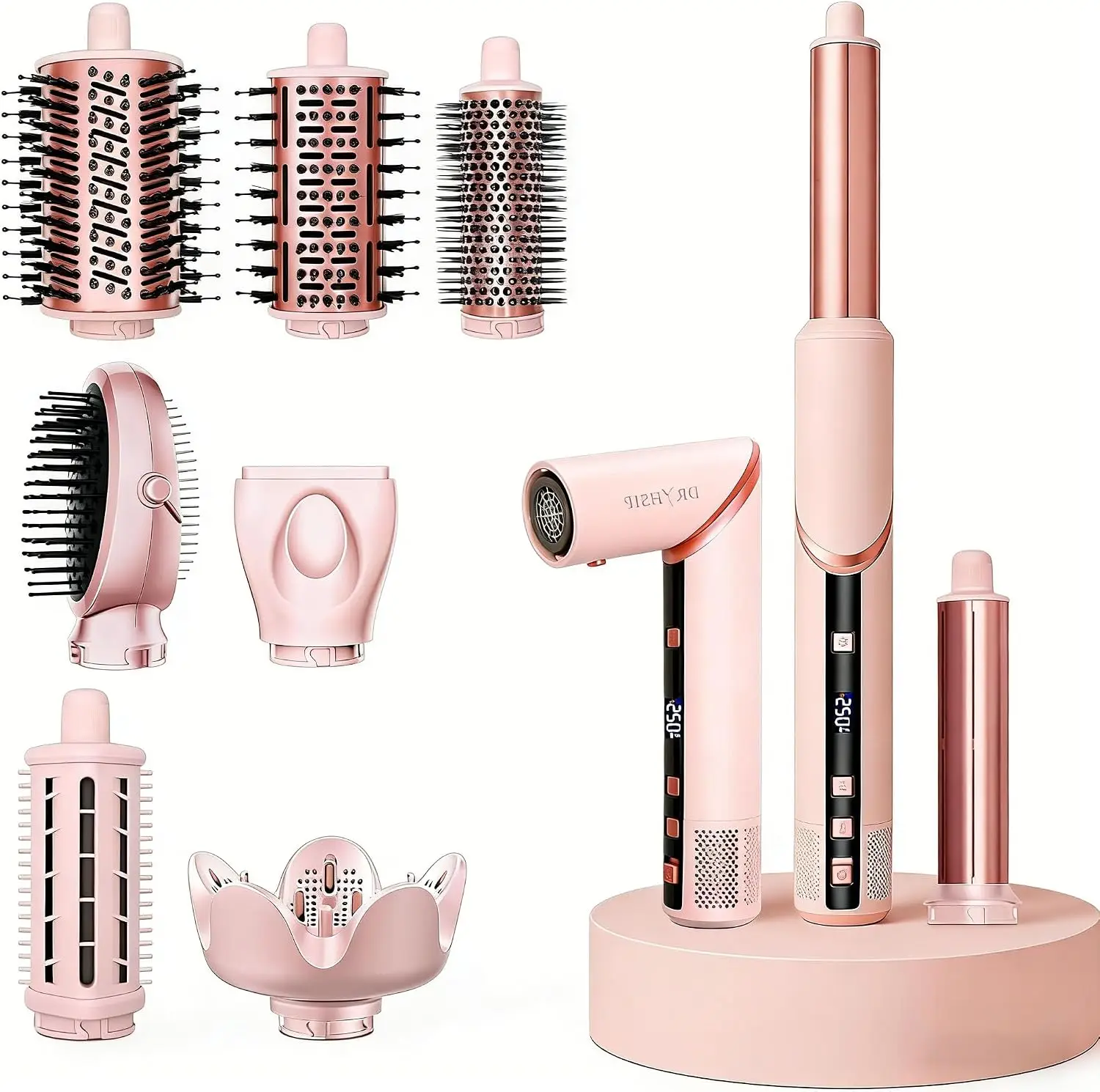 9 in 1 Hot Air Styler Brush, High-Speed 110K RPM, Auto Curling, Ionic, Foldable, Fast Drying, Volume, Gifts for Women