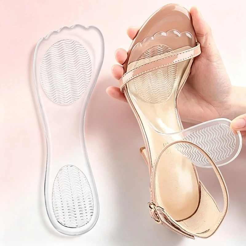 Almohadillas de Gel de Silicona Transparente para Pies, Insertos Antideslizantes y Amortiguadores de Impactos, Almohadillas de Confort para Zapatos de Tacón Alto y Sandalias para Todo el Día