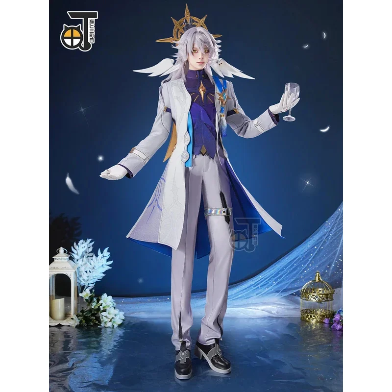 OP01 Sunday Cosplay Costume Game Honkai: Star Rail Uniform Set Trench Pants Gloves Hairpins Rings Ear Clips Halloween Party6Gd@!