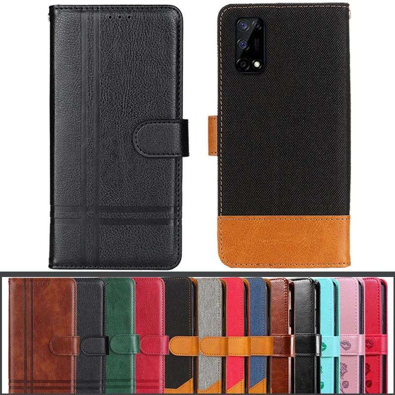 Card Holder Leather Case For Realme 7 5G Pu Leather Flip Cover Retro Wallet Phone Case Realme7 5G RMX2111 Business Fundas Coque