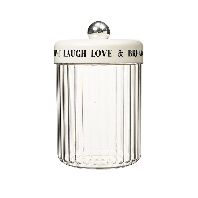 

luxury high value, plastic transparent storage tank with lid, dustproof and moisture-proof dried fruit snack storage tank