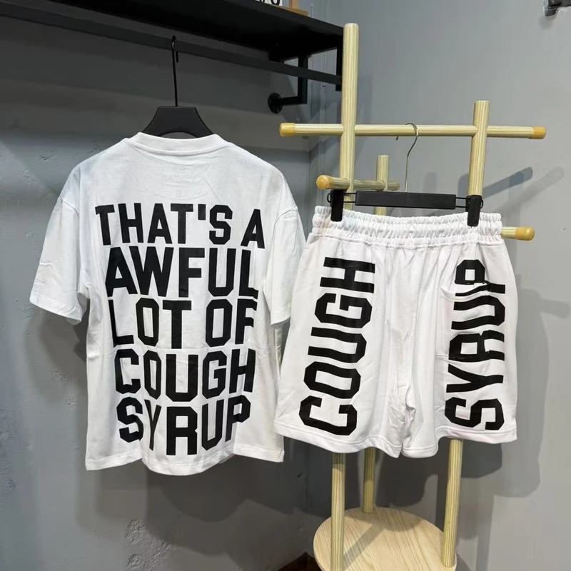 That's A Awful Lot of Cough Syrup Tshirts High Quality Love Heart Print Graphic Design Casual Short Sleeved T-shirt