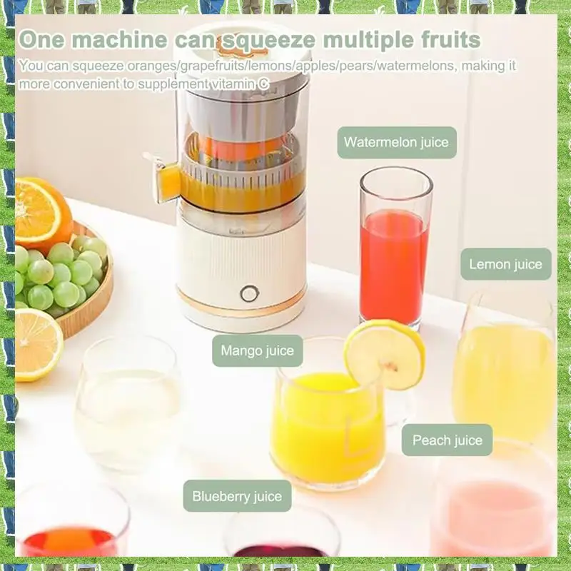 

FTS Electric Citrus Juicer Rechargeable Orange Juicer Squeezer Electric Juicer For Orange Lemon Lime Grapefruit