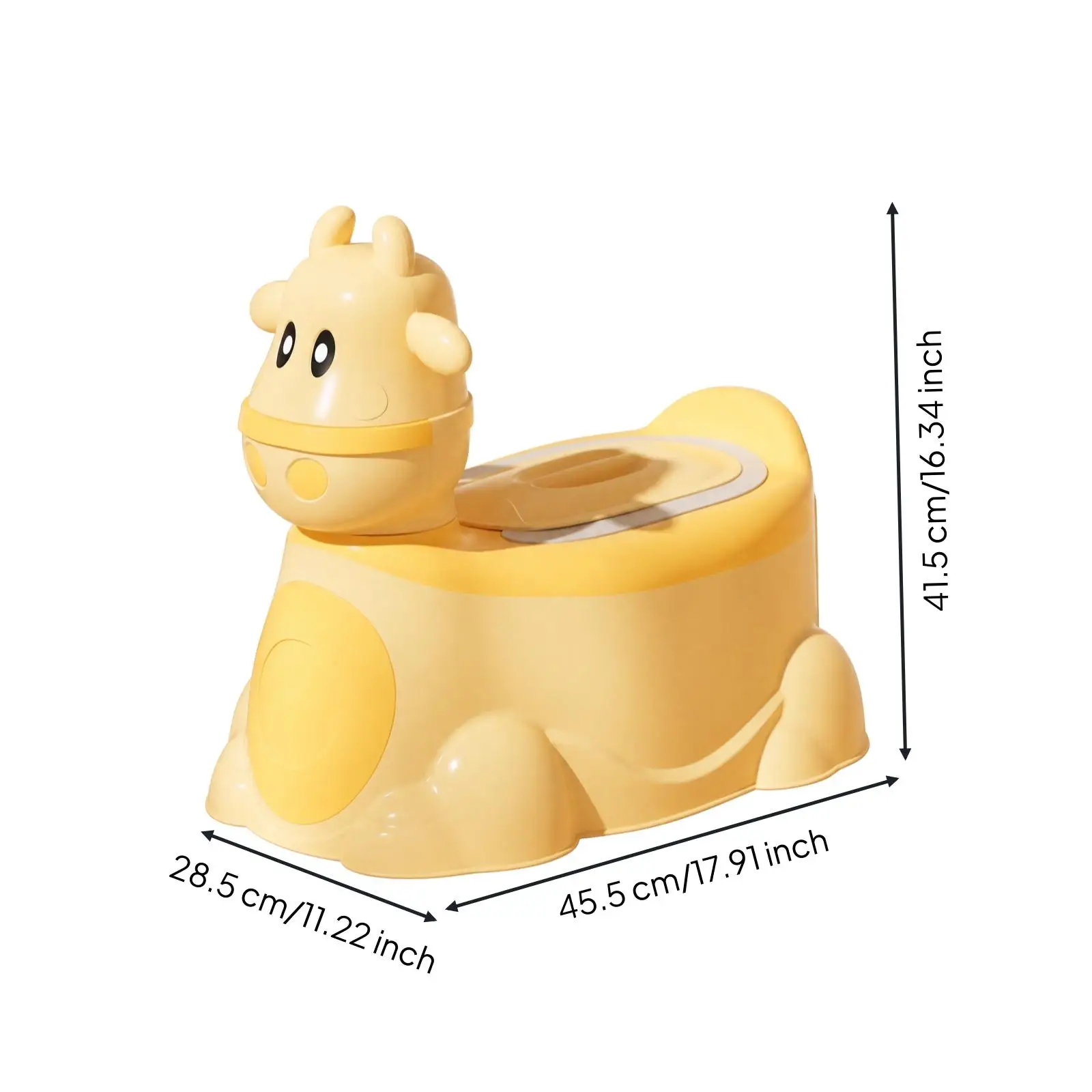 Children Toilet Training Potty with Pull Out Drawer Animal Design for Toddler Boys Girls Home Use