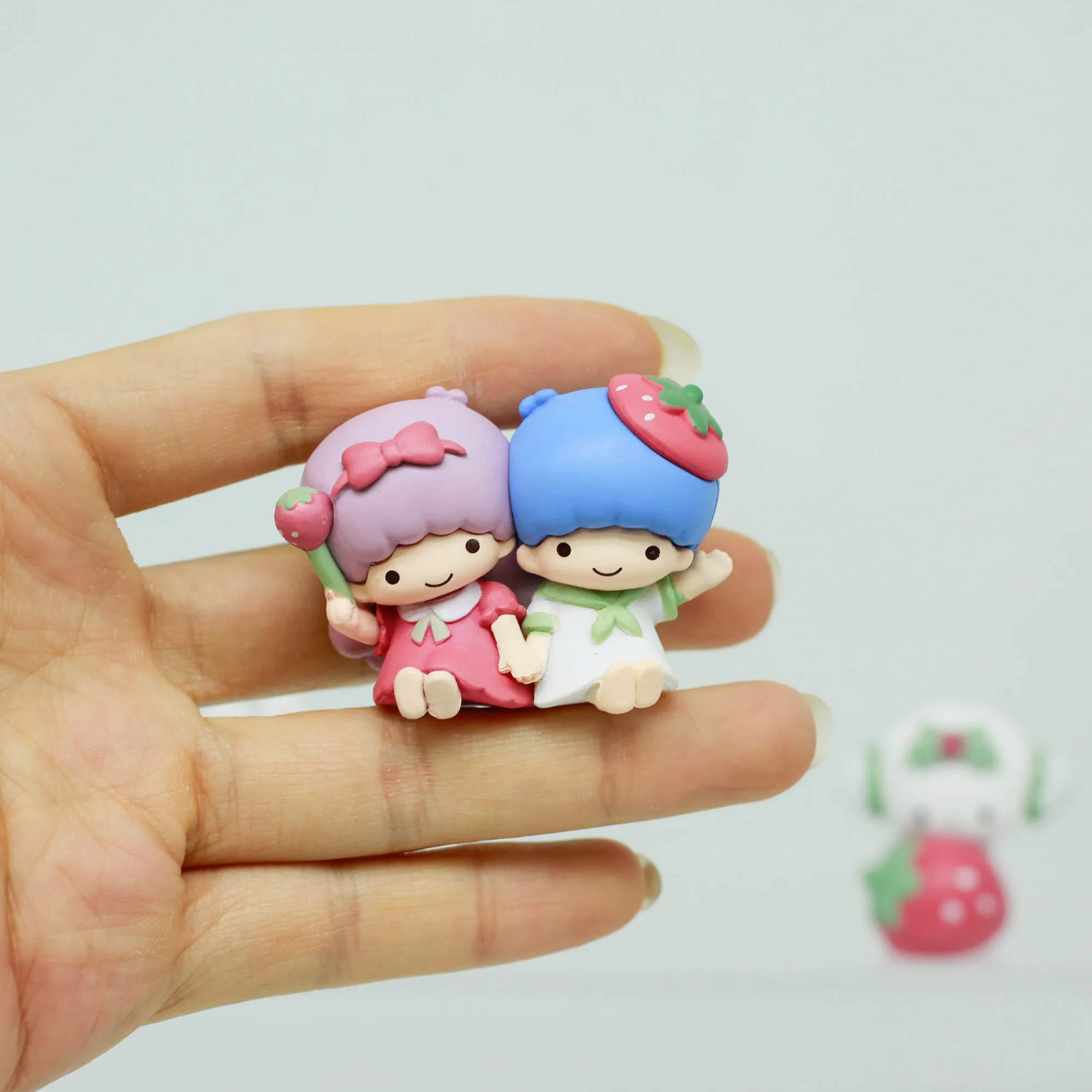 Sanrio Ichigo Friends parte 3 Badtz Maru pequeñas estrellas gemelas GACHA Gashapon cápsula juguete modelo regalo figuras coleccionar ornamento