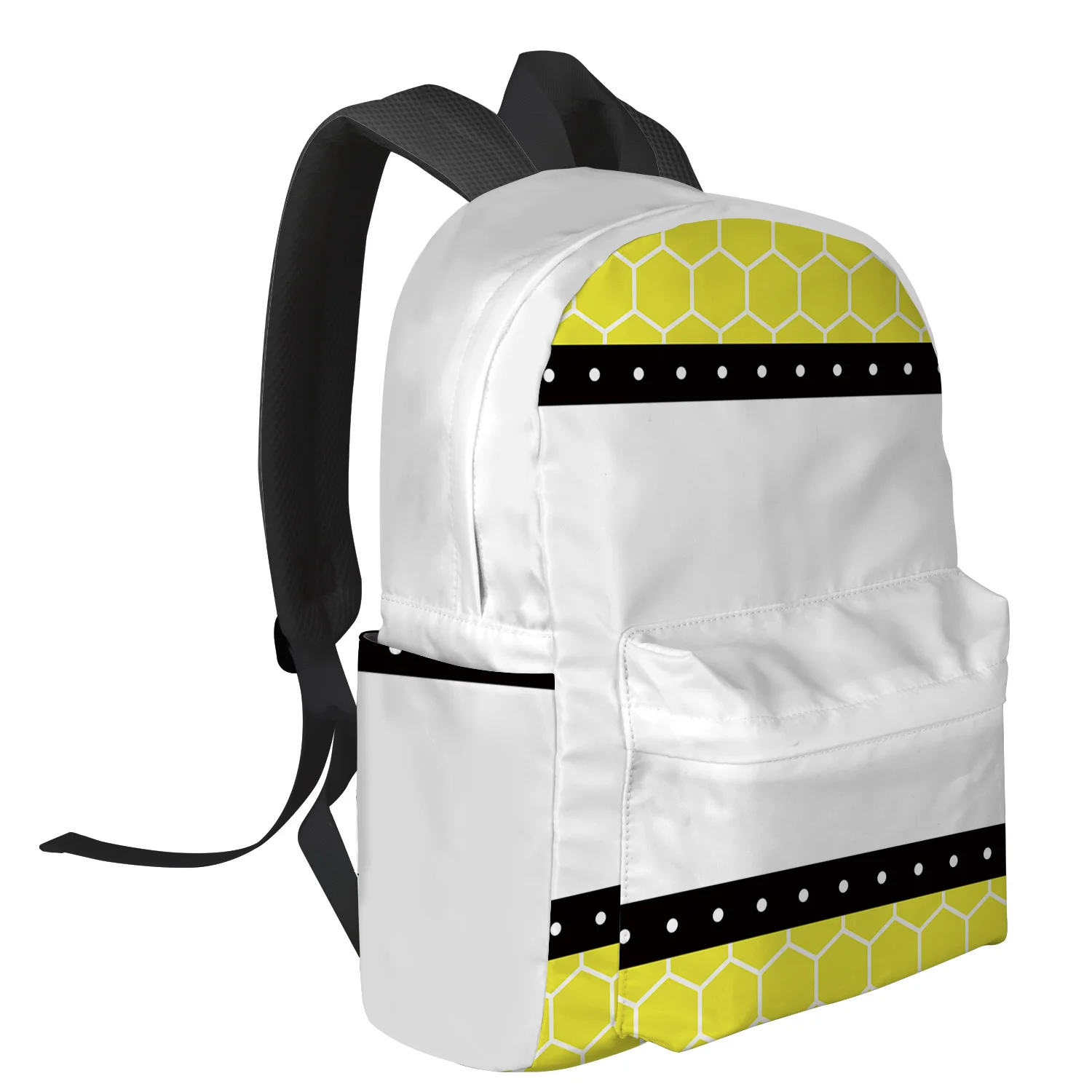 Yellow Honeycomb Striped Dots Feminina Backpacks Teenagers Student School Bags Laptop Backpack Men Women Female Travel Mochila