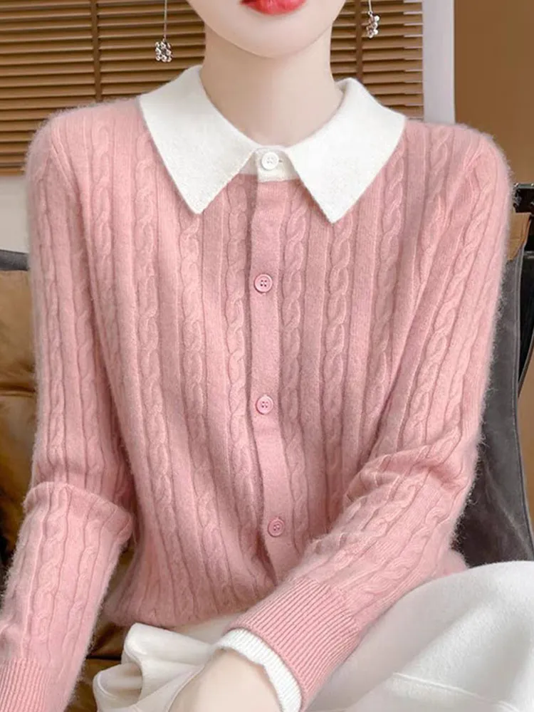 

Вязаный открытый кардиган Camere, универсальный свитер, удобный цветной Blo Faionable Long Sve, корейский женский топ