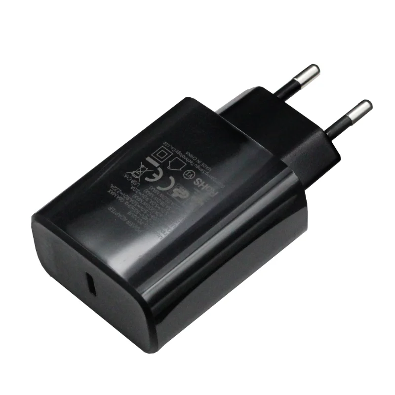 شاحن سريع PD20W شاحن سفر قياسي للاتحاد الأوروبي لأوروبا يدعم فرنسا وهولندا الدنمارك اليونان من النوع c متعدد الوظائف