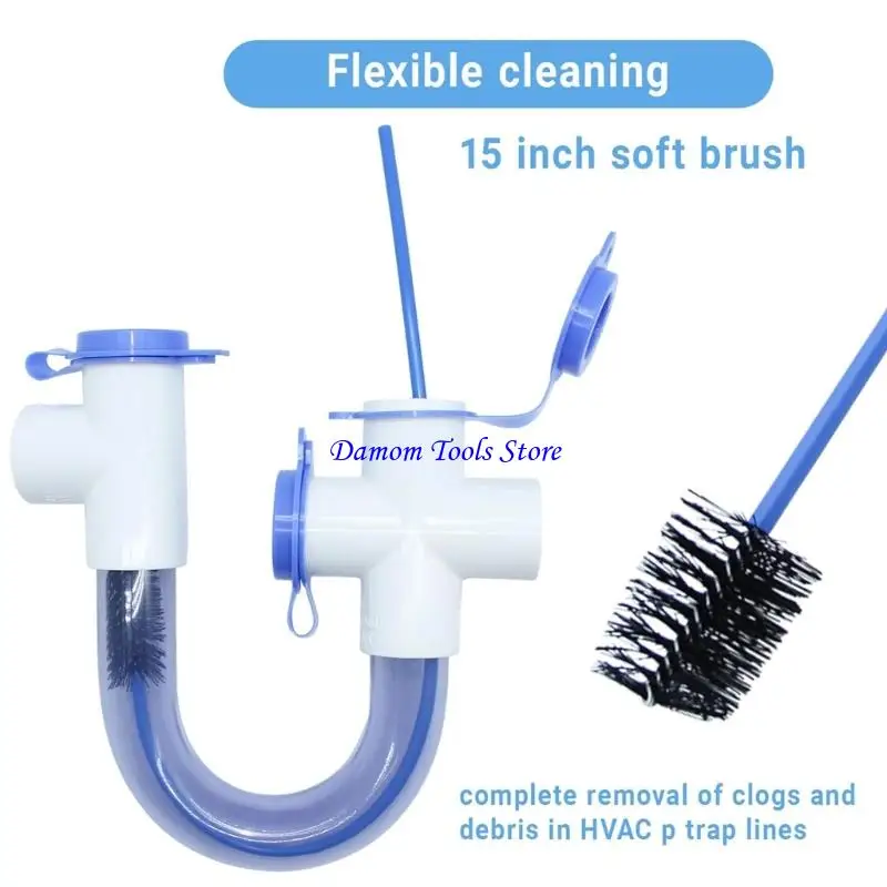 57BE 3/4Inch Standard Condensate Trap Drain Pipe Clear PVC U Trap Pipe Fitting Connector for HVAC Condensate Drain Systems