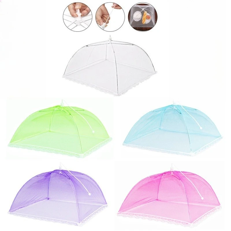 Bestseller Square Foldable Food Cover Breathable Mesh Food Insect Proof Table Ransparent Fly Proof Cover