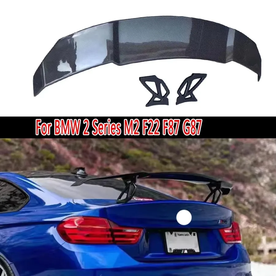 

For BMW 2 Series M2 F22 F87 G87 220i 230i Carbon Fiber Tail fins Rear Trunk Spoiler Guide Wing Rear Wing Car Accessories body ki