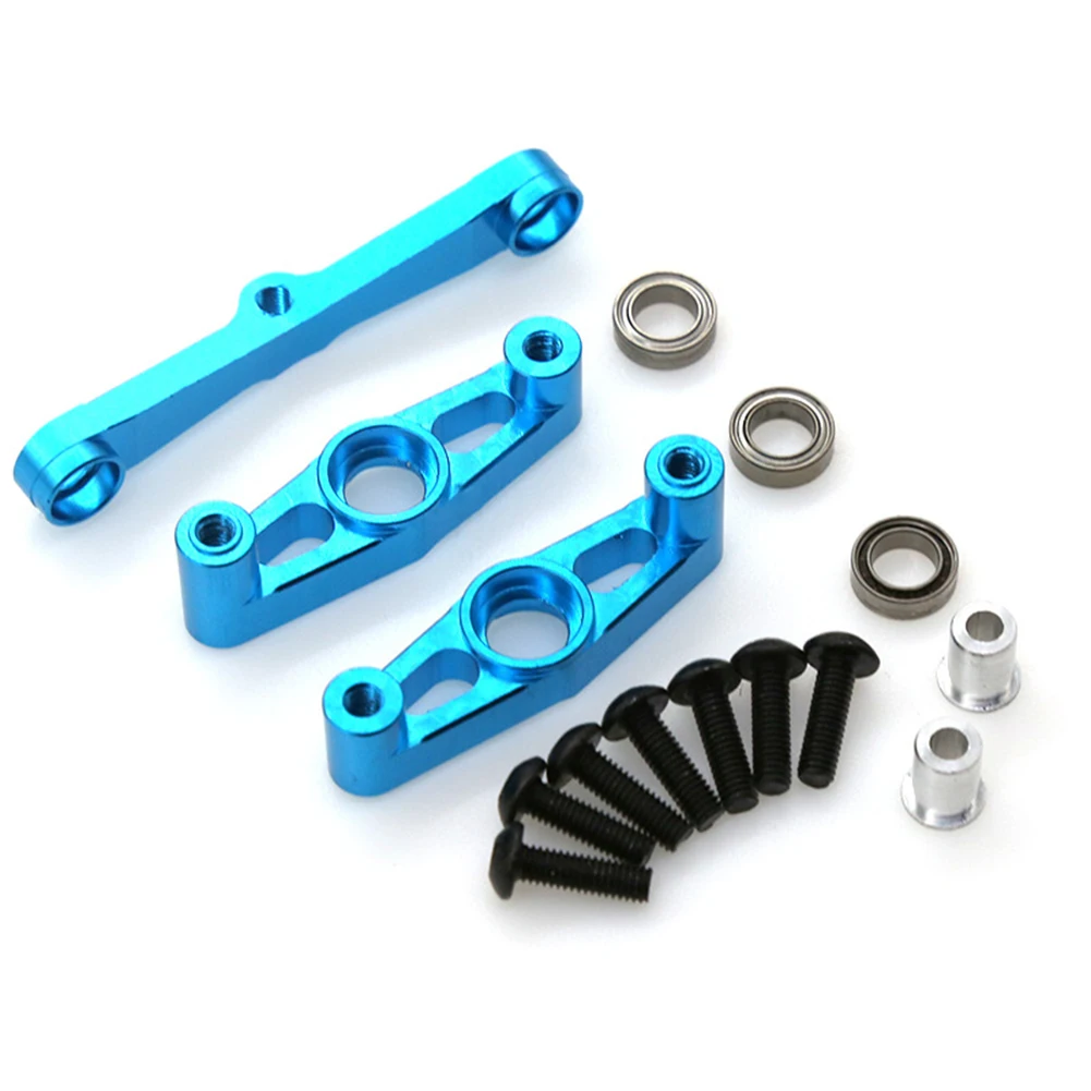 Kit de acessórios de modificação, copo de direção dianteira, copo do eixo traseiro, conjunto de direção com rolamento para tamiya tt02 TT-02 1/10