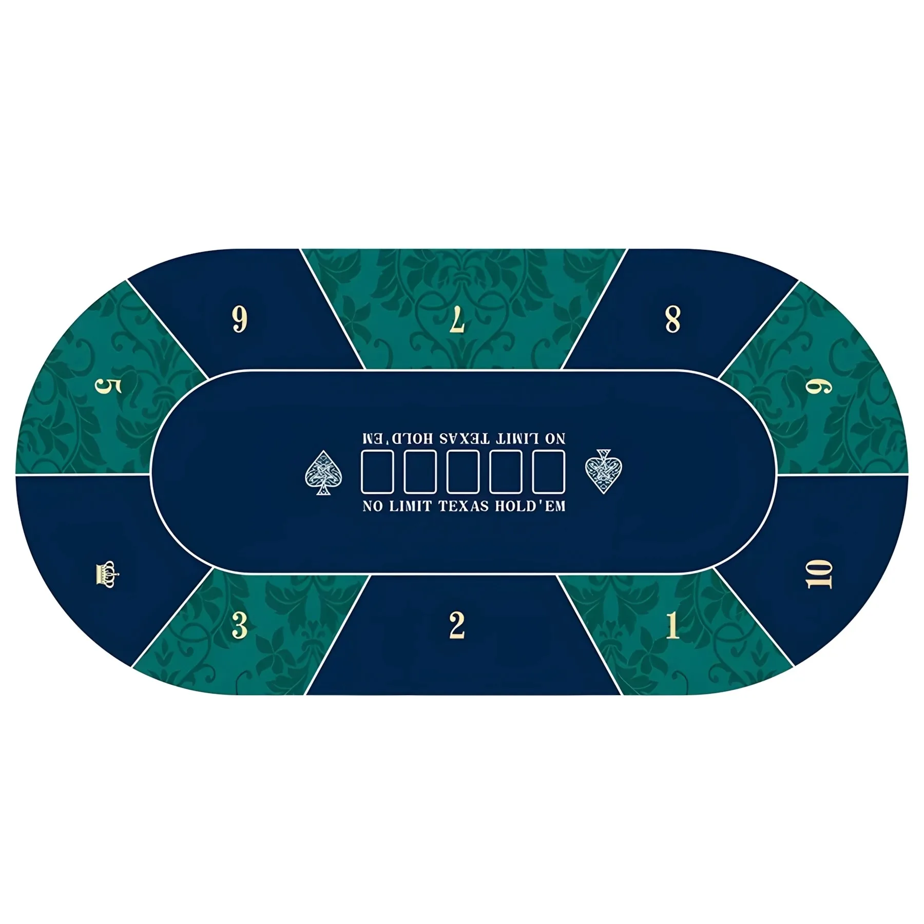 تصميم خاص لفرش طاولة البوكر متعدد الأشخاص، 120 × 60 سم، سجادة طاولة البوكر Texas Hold 'em، مفرش طاولة البوكر، مفرش طاولة مطاطي